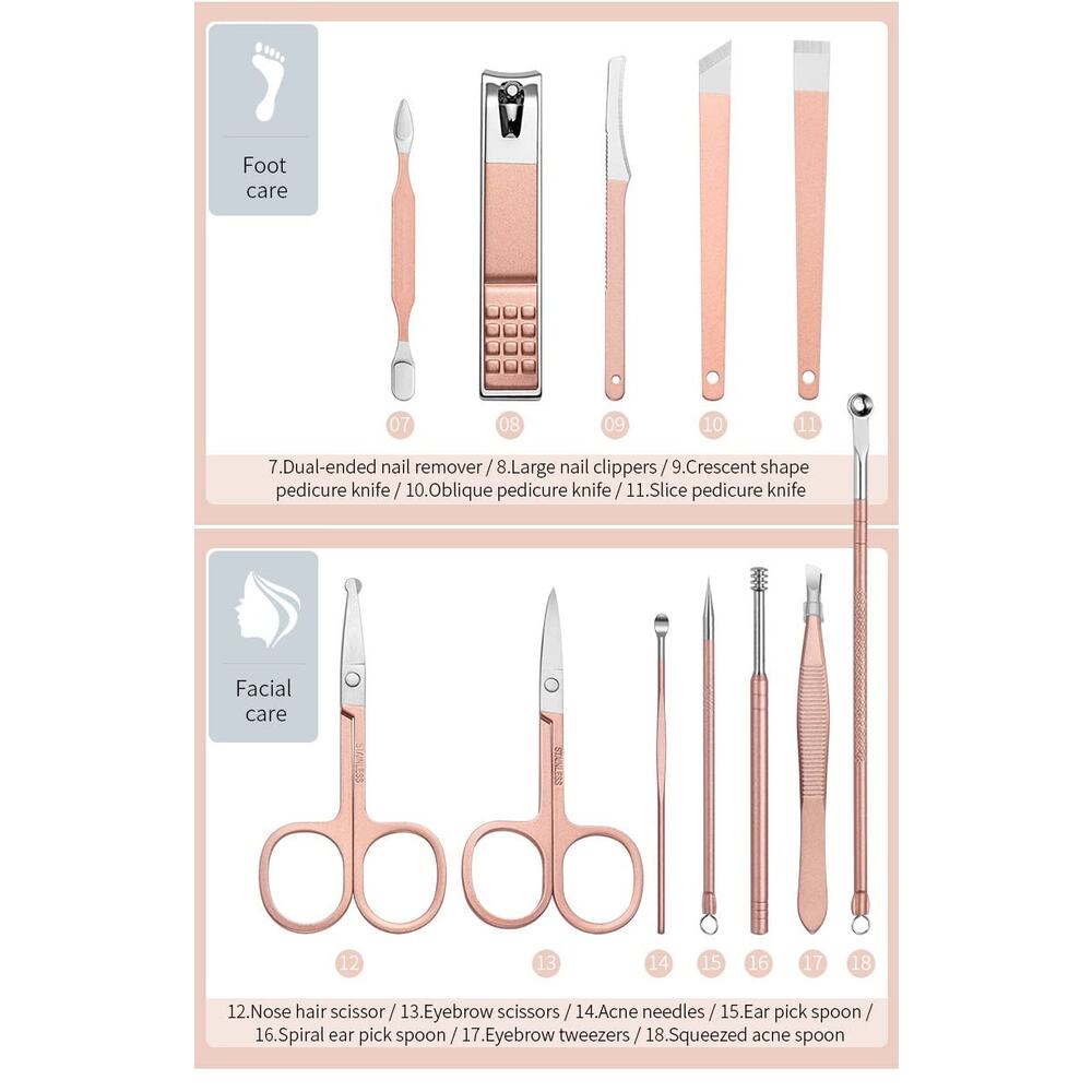 Nail Clipper Set NEW 18PCS Manicure Set - Picture 5 of 7